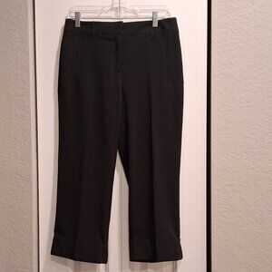 Chico's Ultimate Fit Black Capri/Crop Ankle Cuffed Pants Women's Size 0